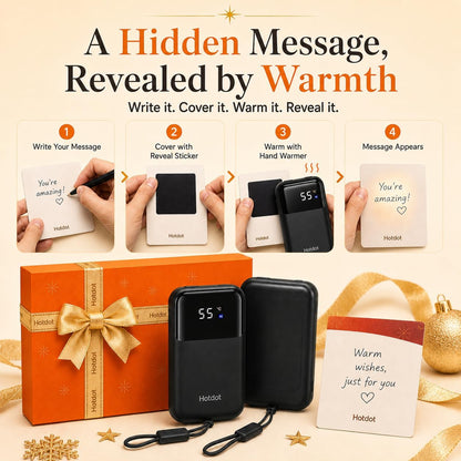 Hand Warmers Rechargeable, Heat Levels (104–131°F), Real-Time Temp & Battery Display, Electric Hand Warmers, Fast Heating, Fits in Gloves/Pocket, Gifts for Women & Men