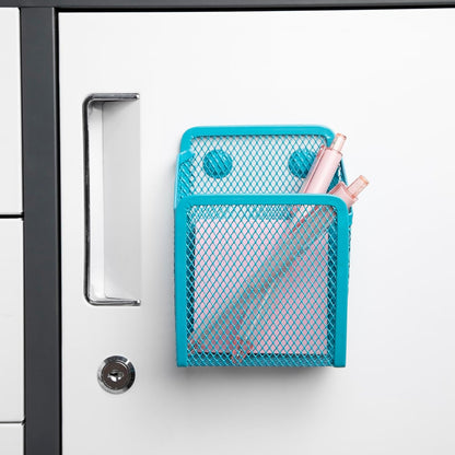 Magnetic Pencil Holder,Mesh Stainless Steel Pen Basket, Metal Writing Utensil Storage Organizer for Whiteboard,Blackboard,Kitchen, Locker, Home, or Office | Metal Writing Utensil Storage Organizer for Whiteboard,Blackboard,Kitchen, Locker, Home, or Office