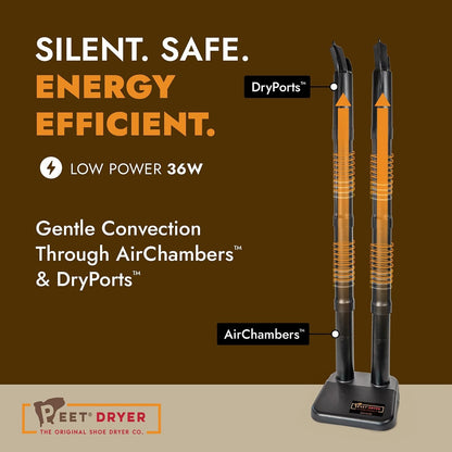 PEET, Original Dryer, Electric Shoe Dryer, Work Boots, Outdoor Gear, Athletic Gear, Silent,Energy-Efficient, Made in USA