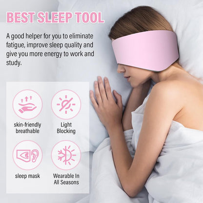 Sleep Mask & Earmuffs for Sleep - 2 in 1 Ear & Eye Mask with Ear Plugs