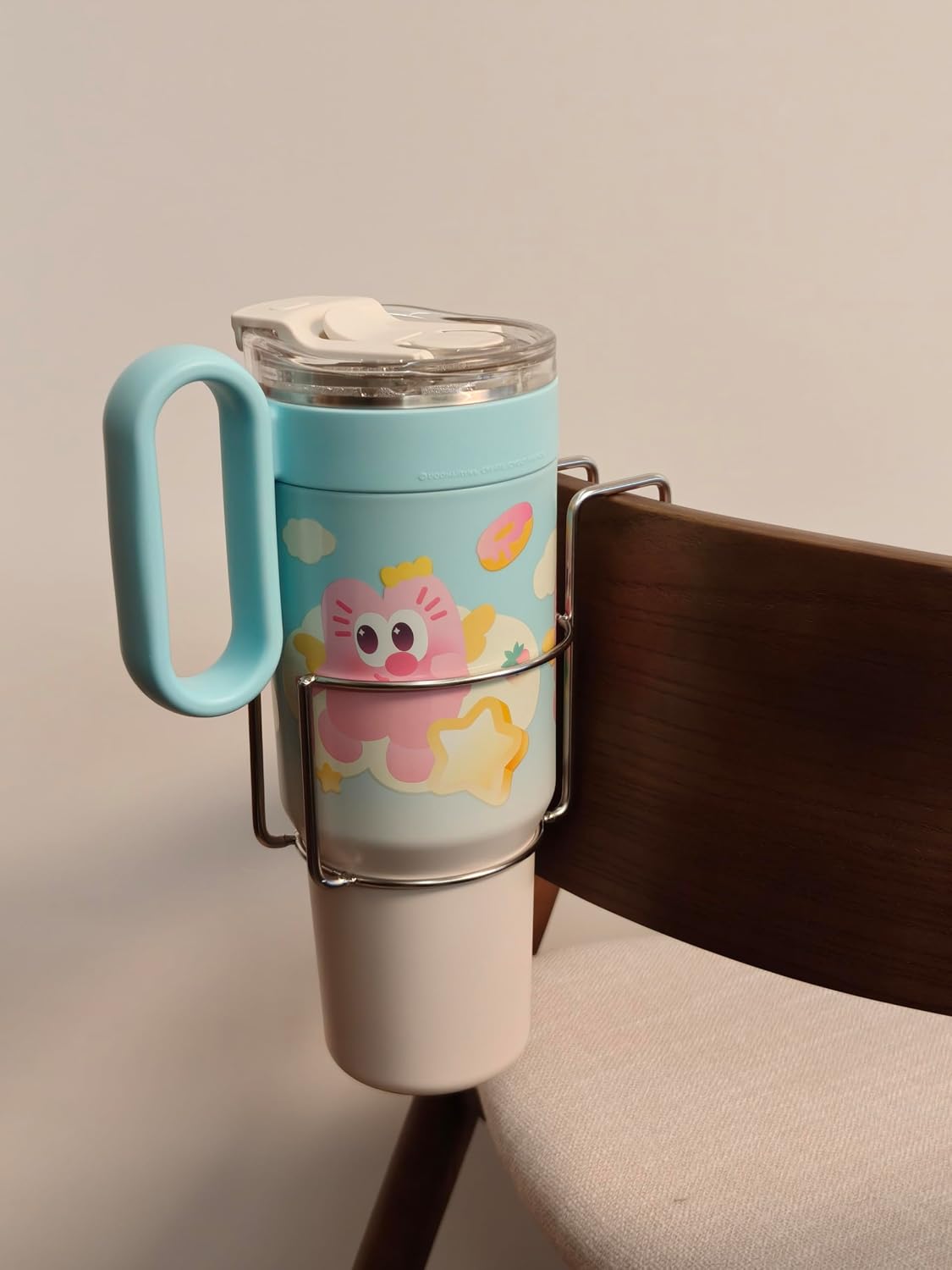Cup Holder for Bed (Diameter: 3.3IN) Drink Holder Water Bottle/Glass Organizer for Wood Dorm Room Bunk Bed Crib, Metal Toddle Bed,Loft Bedside, Headbed, Car,Office Desk Partition