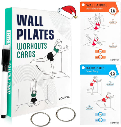 Bodyweight Workout Cards for Women & Men-50 Bodyweight Workout Cards，Includes 2 Rings& Dry-Erase for Easy Organization-Home, Gym or Studio (Bodyweight)