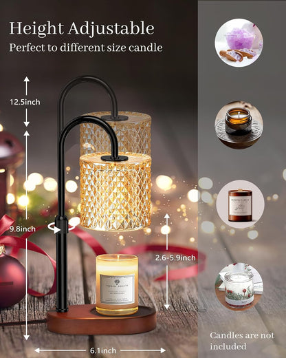 Candle Warmer Lamp with Timer Dimmer Adjustable Height for New Home Decor, Birthday Gifts for Women,Candle Warmer for Women Mom Christmas Mother's Day Gfit