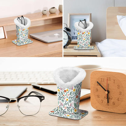 FINTIE Plush Lined Eyeglasses Holder, Glasses Stand Case For Nightstand | Soft Plush Lining, Bedside Eyeglasses Holder, Office Desktop Organizer, Small Item Storage, Anti-Scratch - Colors A