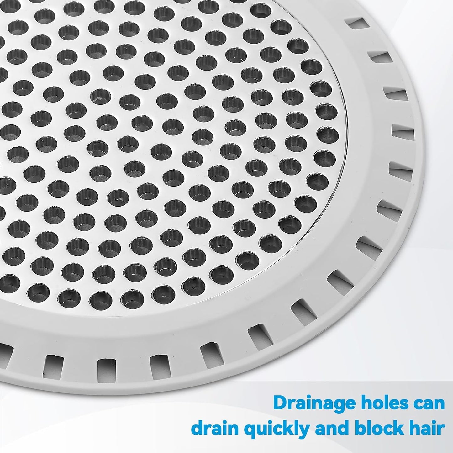 Aojuxix Shower Drain Hair Catcher/Drain Strainer/Shower Drain Cover | Stainless Steel and Silicone Hair Trap for Bathroom Floor Drain (Patented Product)