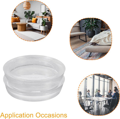 uxcell 12 Pcs Round Furniture Caster Cups, 1-7/8" Plastic Furniture Pads Floor Protectors for Carpet Floors