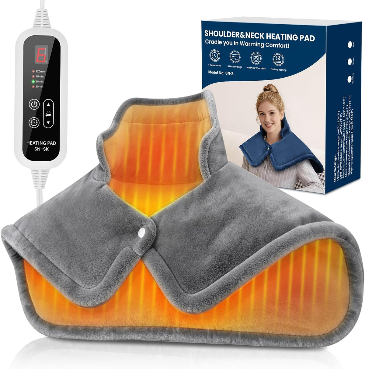 Heating Pads for Neck and Shoulders and Back, Neck Heating Pad