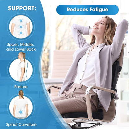Upgraded Memory Foam Seat Cushion, for Sciatica, Back, Hip, and Tailbone Pain Relief, Firm Comfortable, Support for Office Chair, Wheelchair,Car. Nonslip Orthopedic Memory Foam Coccyx Cushion