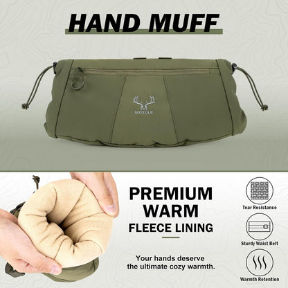 Hunting Hand Warmer Muff: Portable Fleece Waist Handwarmer Pouch Insulated Outdoor Gear Cold Weather for Camping, Hiking