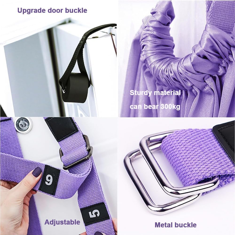 Aerial Yoga Rope for Door,Yoga Door Swing,Leg Stretcher Strap | Stretching Strap,Backbend Training Rope, Flexibility Trainer Stretching Equipment Assist Stretch for Gymnastics