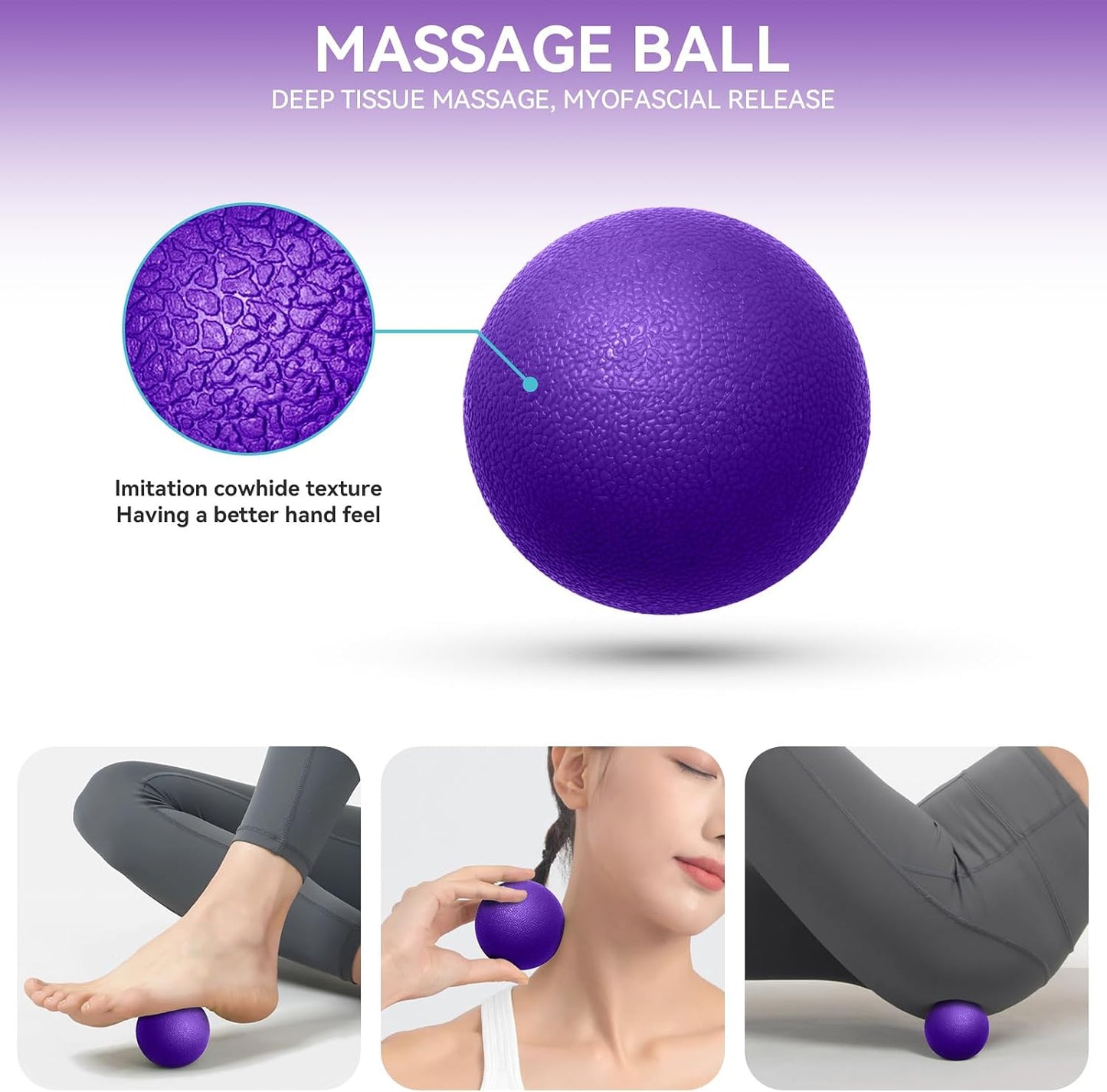 Krightlink 5-in-1 Foam Roller Set High Density Deep Tissue Muscle Massage | Muscle Recovery Kit Exercise Roller, Massage Ball, Resistance Band & Carry Bag for Physical Therapy & Pain Relief Black