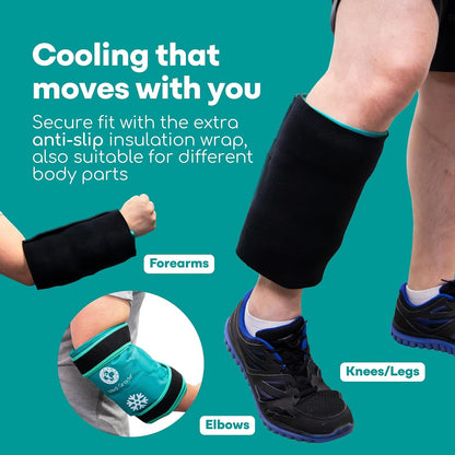 Medi Grade Knee Ice Pack Wrap, Reusable Ice Pack for Knee Pain and Surgery
