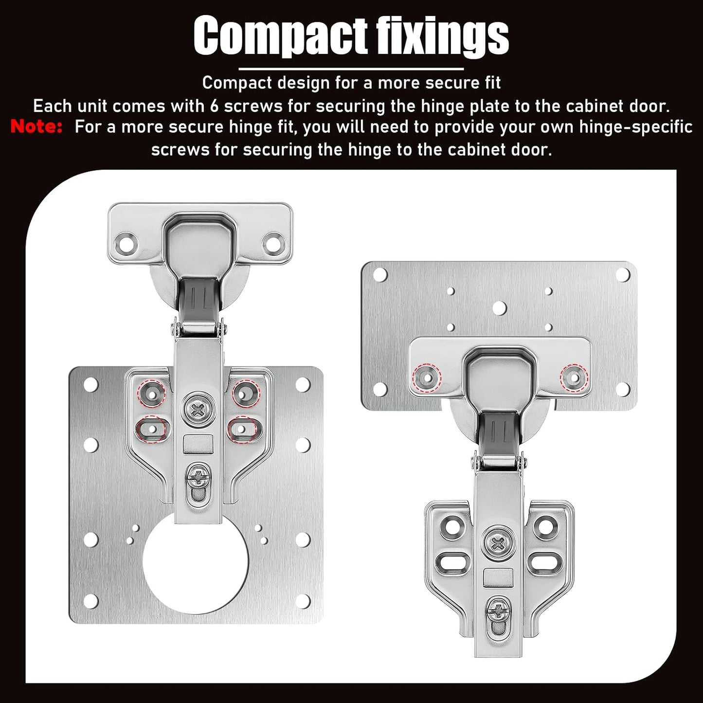 20 PCS Upgraded Cabinet Hinge Repair Plate Kit Thickened by 0.7 mm Stainless Steel Hinge Repair Brackets Kit Metal Hinges Repairs Fixing Plates with Screw for Kitchen Cupboard Door Locker Cabinet Door