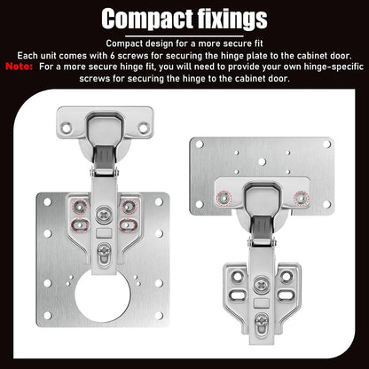 20 PCS Upgraded Cabinet Hinge Repair Plate Kit Thickened by 0.7 mm Stainless Steel Hinge Repair Brackets Kit Metal Hinges Repairs Fixing Plates with Screw for Kitchen Cupboard Door Locker Cabinet Door