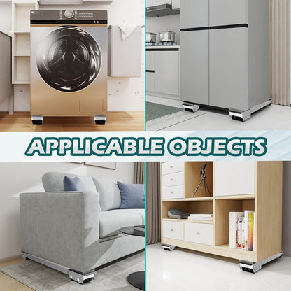Extendable Appliance Rollers with Upgraded Furniture Lifter Tools, Grey | Extendable Appliance Heavy Duty Furniture Mover with Wheels Stand Sliders, Washers Dryers Moving Kitchen Refrigerators Sofa