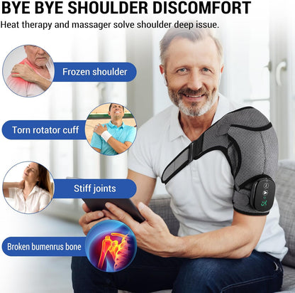 Shoulder Heating Pad with Massage , Shoulder Massager for Pain Relief
