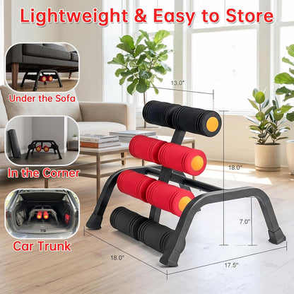 Mini Inversion Table with Rollers, Spinal Decompression Table Rollers | Back Extension Machine for Back Pain Relief, Easy to Assemble & 297 Weight Capacity, Home Gym Equipment