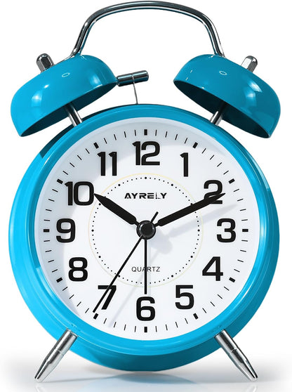 AYRELY® Super Loud Alarm Clock for Heavy Sleepers, 4.5 Inch Twin Bell Retro