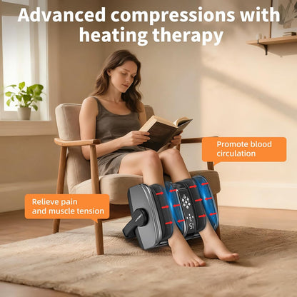 Shiatsu Foot Massager with Heat, Deep Kneading Foot Massager for Plantar Fasciitis, Neuropathy, Circulation and Pain Relief, Foot and Calf Massage at Home/Office