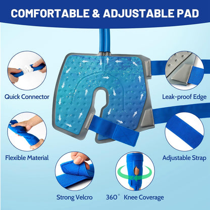 GALINAND Ice Machine for Knee After Surgery 2.0, FSA Eligible HSA, Portable Cold Therapy Machine for Knee Replacement, Ice Therapy for Post Surgery, Cryotherapy System, Ice Compression for Recovery