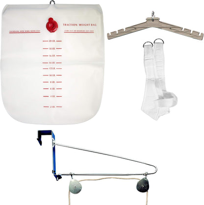 OTC Cervical Traction Kit, Neck Pain Relief, Vertebrae Disk Herniation, Complete Over Door Setup