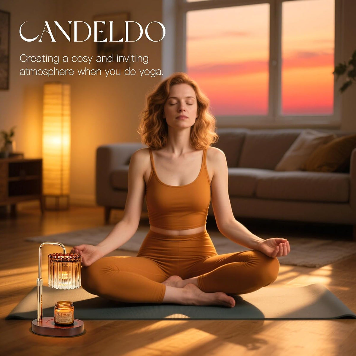 Candeldo Candle Warmer Lamp with Timer: Black Wax Melt Warmer