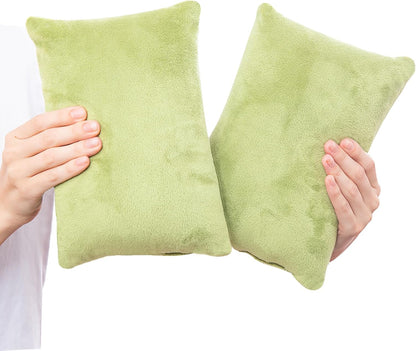 1 MIDDLE ONE 2 Pack Small Pillow, Memory Foam Mini Pillow 11 X 7 Inches for Travel, Sleeping, Nap and Neck, Knee, Lumbar Support, Tiny Cushion for Pet, Dogs (Grey)