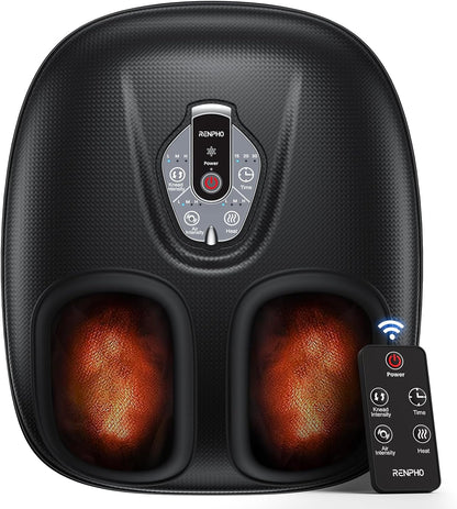 RENPHO Foot Massager with Heat, Birthday Gifts for Women, FSA Eligible HSA | Exclusive Pressure Monitoring Tech, Cordless Remote, 3 Heat & Compression Levels, NTC Temperature Control Tech, Up to Size 12