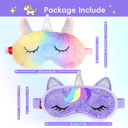 my novel things Cooling Eye Mask and Plush Sleep Mask for Woman 2PCS