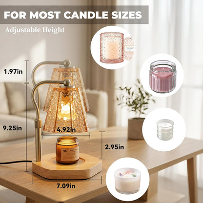 LALISU Candle Warmer Lamp with Timer Electric Candles Light Birthday Gifts