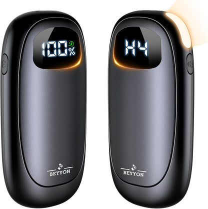 Hand Warmers Rechargeable-Electric Hand Warmers, Max 16 Hrs Warmth Up to 127℉, LED Display & Flashlight, Dual-Side Heating Portable Heater for Golf Hunting Camping for Men Women, Valentine's Day Gifts