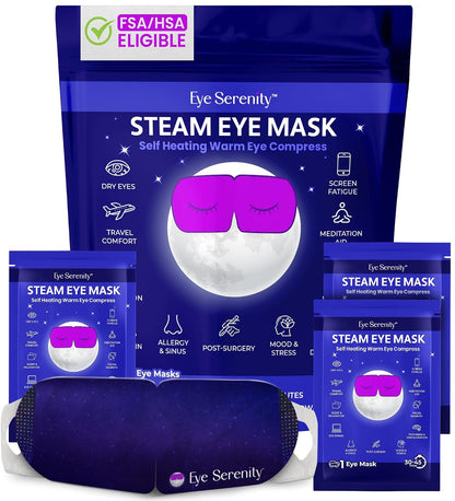 Eye Serenity Steam Eye Mask, Heated Eye Mask Fast Relief for Stye Unscented