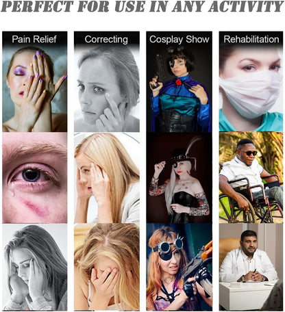 Ice Eye Patches for Puffy Eyes, Cooling Medical Eye Patch Pad Gel Pack Cover Eyepatch Cold Hot Therapy Eye Bags Dark Circles After Surgery Adult Kid