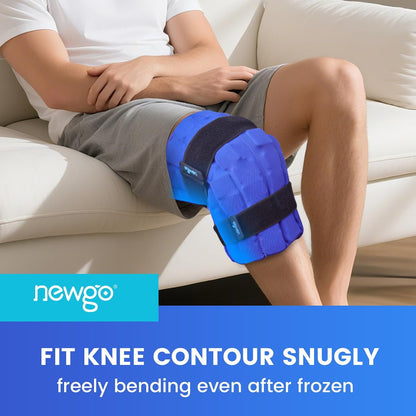 NEWGO Knee Ice Pack Wrap, Cold Therapy for Post-Op & Sports Injuries