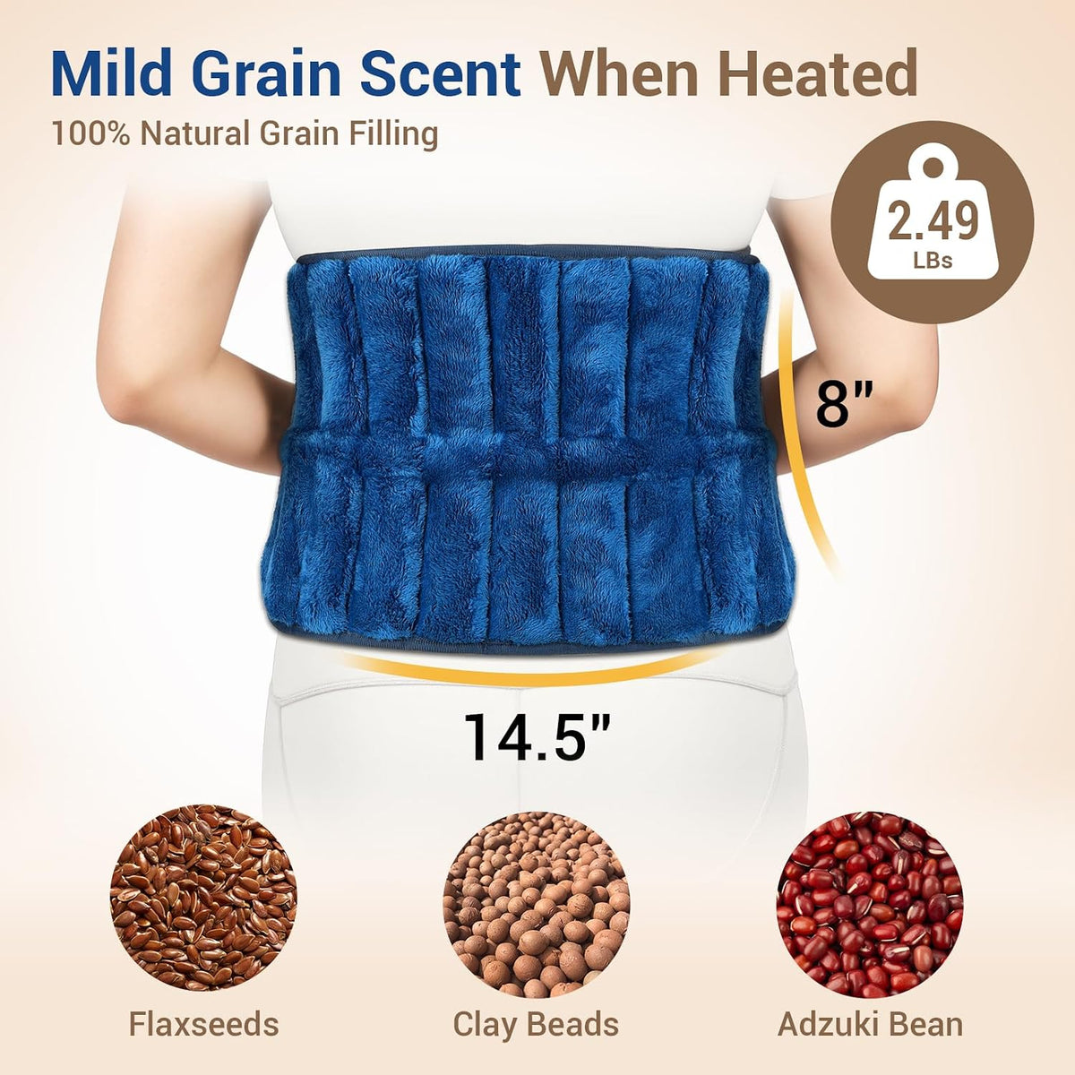 Comfytemp Microwavable Moist Heating Pad for Back and Waist Pain Relief