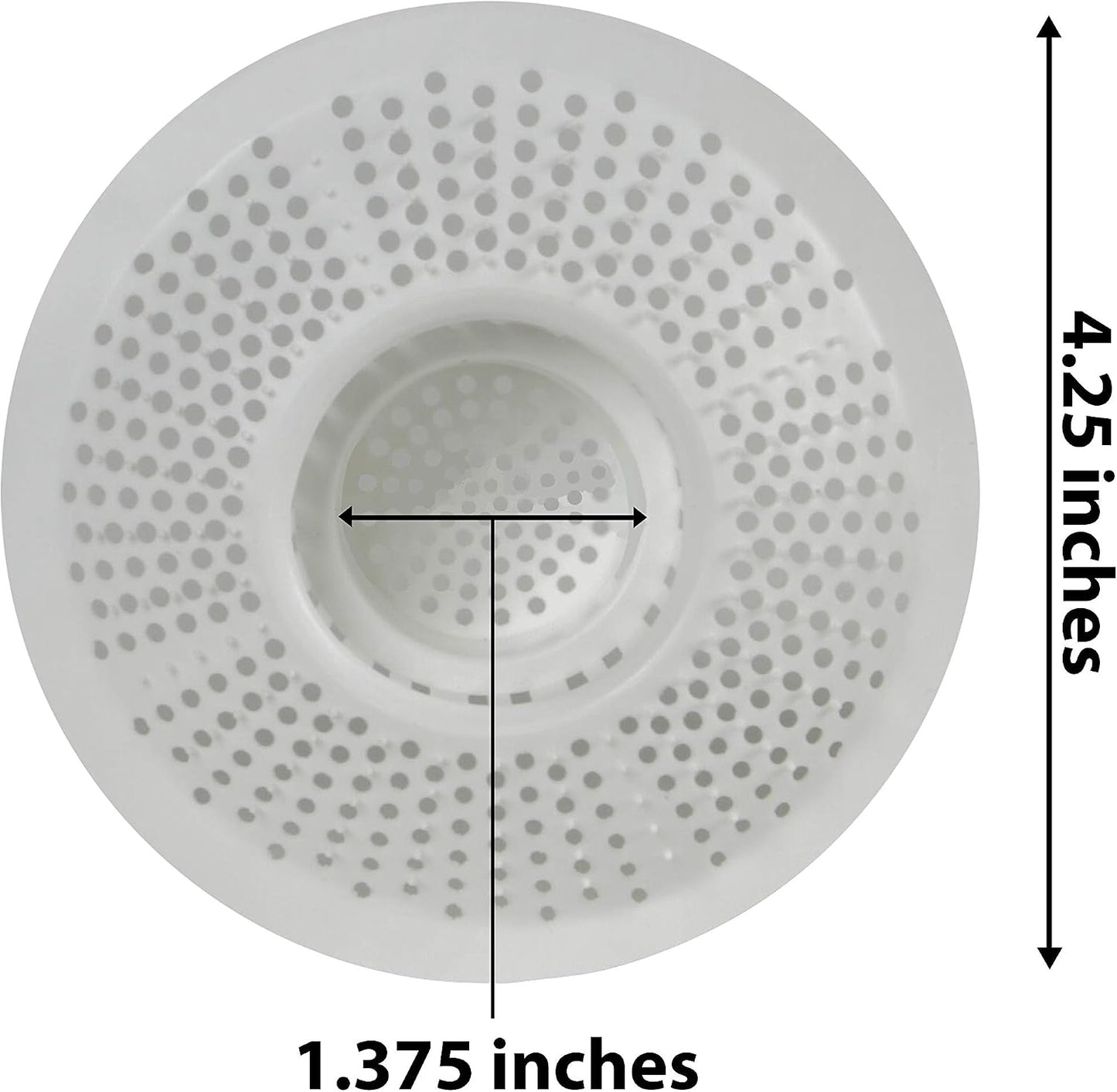 Hairstopper Drain Cover Hair Catcher for Shower and Bathtub, Protects Against Clogs Without Blocking Water Flow, White, 3 Pack | Protects Against Clogs Without Blocking Water Flow, Fits Most Standard Size Shower and Bathtub Drains, 3 Pack