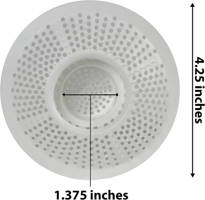 Hairstopper Drain Cover Hair Catcher for Shower and Bathtub, Protects Against Clogs Without Blocking Water Flow, White, 3 Pack | Protects Against Clogs Without Blocking Water Flow, Fits Most Standard Size Shower and Bathtub Drains, 3 Pack