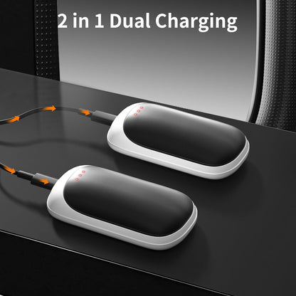 Lerat 2 Pack Hand Warmers Rechargeable, Portable Electric Hand Warmers Reusable, Portable Pocket Heater, Gifts for Men Women Kids, Hunting, Golf, Camping Accessories