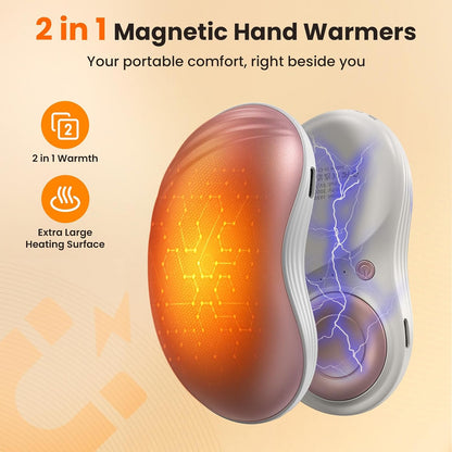 Hand Warmers Rechargeable, Electric Hand Warmers with Fidget Spinner, 2 Pack 6000mAh Reusable Charging Handwarmers, Magnetic Pocket Heater Gifts for Women, Men, Outdoor, Hunting, Fishing, Golf Camping