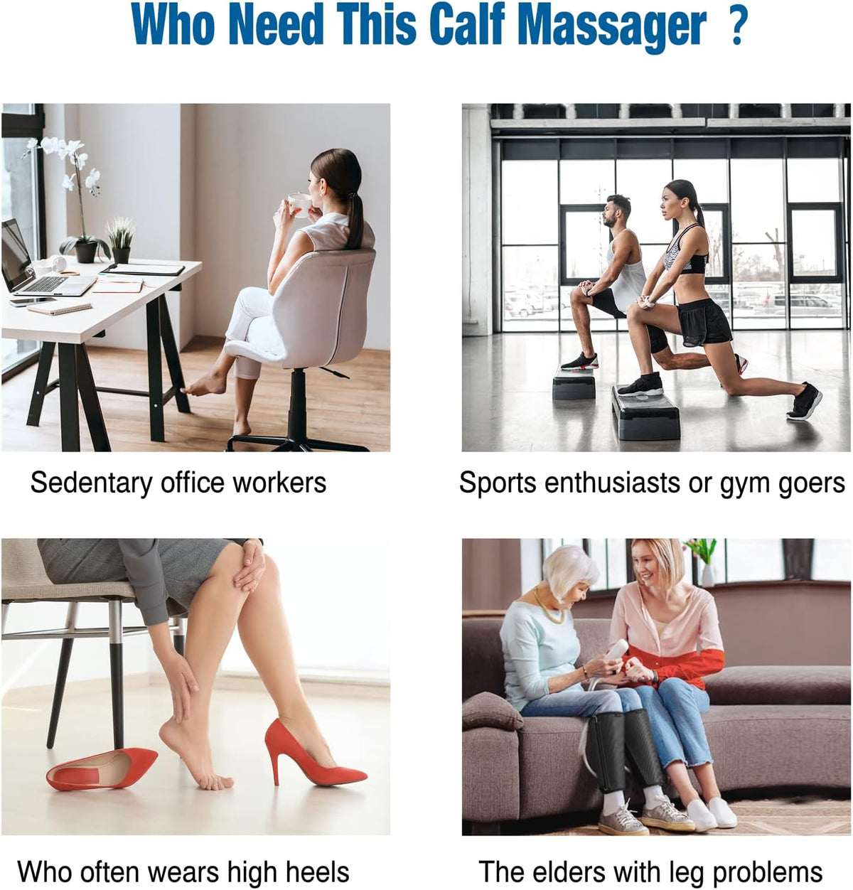 FIT KING Calf Massager, Sequential Air Compression Leg Massager