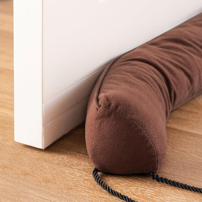 Door Draft Stopper with Removable Washable Cover, 38", Black | Weighted Gap Filler, Blocks Hot and Cold Air, All-Season Seal, Easy Install, Noise & Wind Blocker, Home Essentials