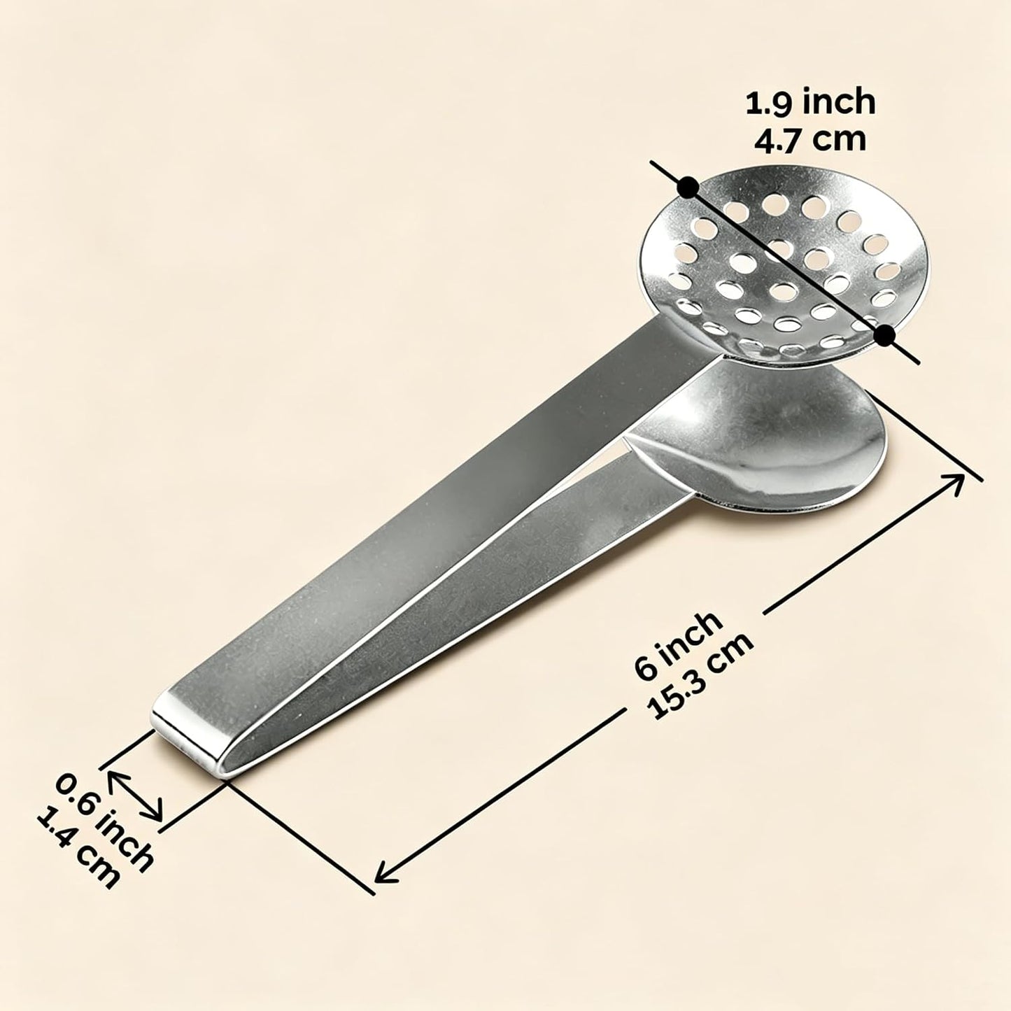 Tea Bag Squeezer Tongs 2-Pack Stainless Steel - Mess-Free Tea Bag Holder for Easy Hot Tea Brewing, Comfortable Grip Tea Bag Strainer Tool for Kitchen & Tea Lovers