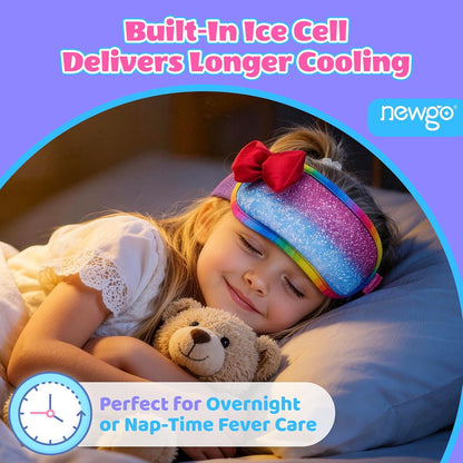 NEWGO Kids Head Ice Pack Wrap, Ice Pack for Toddler Fever & Boo Boos