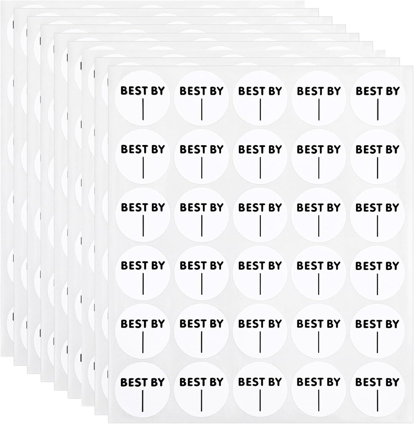 450 PCS Expiration Date Food Stickers, 1 Inch Food Date Labels Stickers Circle Dot Small Blank Space Dates Labels for Eatables Containers Storage Freezer Restaurant Foodsaver Prep