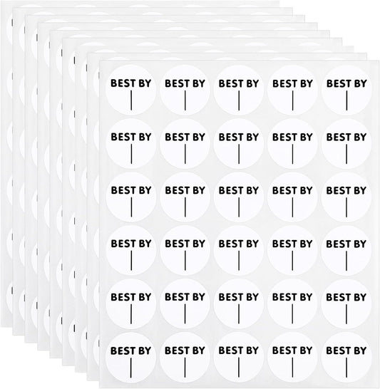 450 PCS Expiration Date Food Stickers, 1 Inch Food Date Labels Stickers Circle Dot Small Blank Space Dates Labels for Eatables Containers Storage Freezer Restaurant Foodsaver Prep