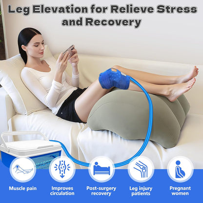 Inflatable Leg Elevation Pillow for After Surgery Swelling Circulation | Adjustable Height, Travel Wedge, Post-Surgery Recovery, Support Pillows for Leg/Back/Ankle
