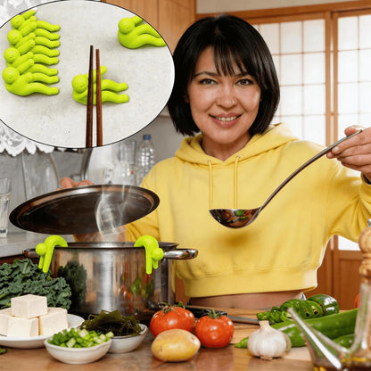 Pot Lid Lifter Fun and Useful Kitchen Gadgets Little Guy Pot Lid Holder Overflow Stopper Little Guy Pot Watcher (Green)