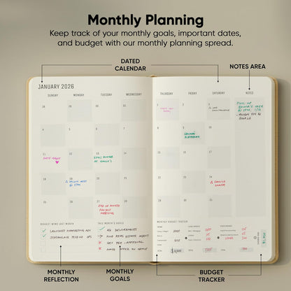 Dated, 2026 Planner, 5.8” x 8.3” - The #1 Productivity Planner to Achieve Your 2026 Goals - Planner 2026-2027 by PRODUCTIVITY STORE (A5, GREY)