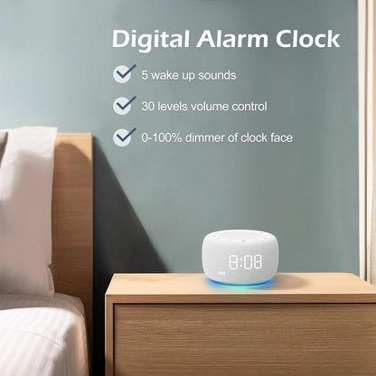 Buffbee Pro 2nd Gen| Sound Machine, Alarm Clock with Bluetooth Speaker