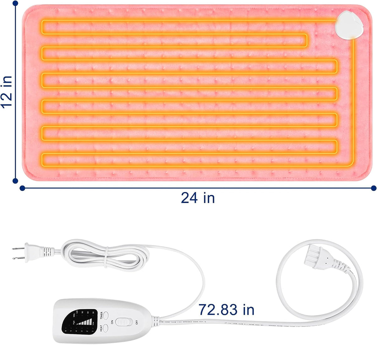 Electric Heating pad for Back Neck Shoulder Knee Arms Legs- Electric Heat Pads with 6 Heat Settings & Auto Shut Off Heat Heating Pad for Birthday Mother Father Girl Men Women